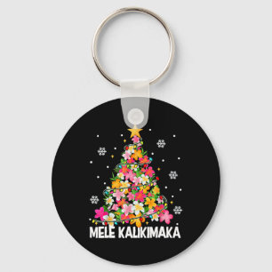 Llavero Mele Kalikimaka Tro, Árbol de Navidad floral hawai