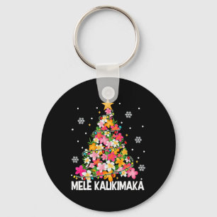 Llavero Mele Kalikimaka Tro, Árbol de Navidad floral hawai