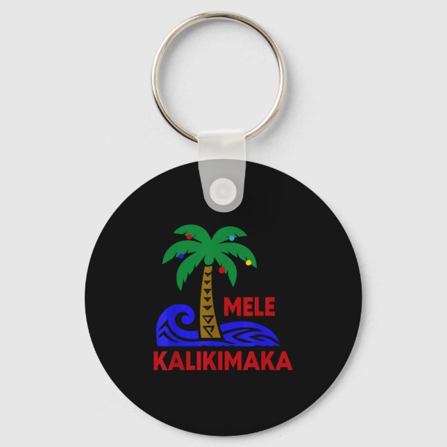 Llavero Mele Kalikimaka Trocal Holiday Palm Tree Xmas Hawa (Anverso)