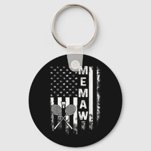 Llavero Memaw de bádminton Bandera Americana Navidad Vinta