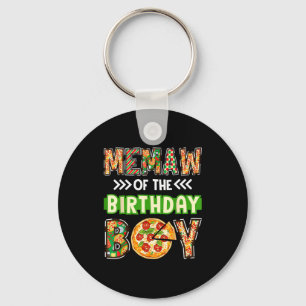 Llavero Memaw del cumpleañero amante de la pizza fiesta 