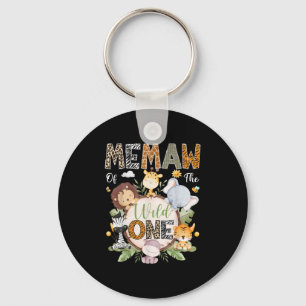 Llavero Memaw Of The Wild One Birthday Jungle Safari A