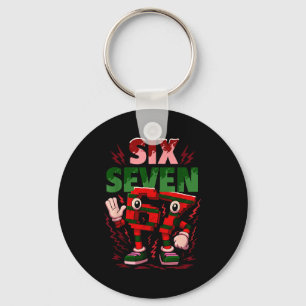 Llavero Meme 6 7 Seis Siete Cerebro Italiano Roto Navidad 