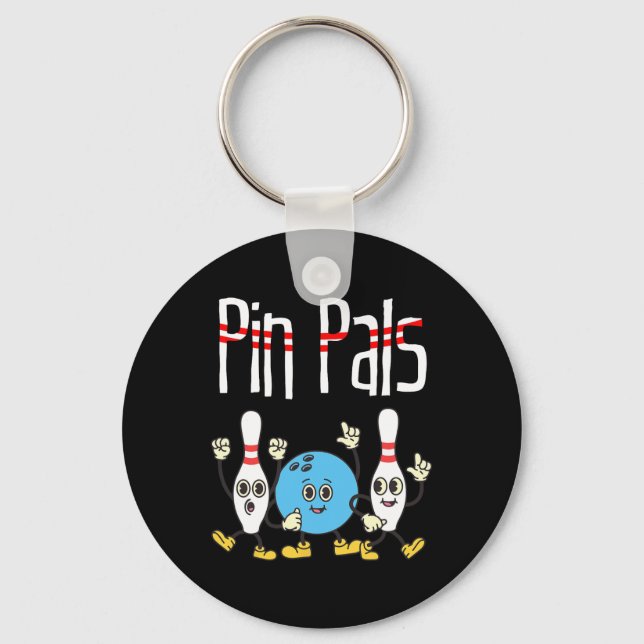 Llavero Meme De Baile Kawaii De Pin Pals Bowball Y Pins (Anverso)