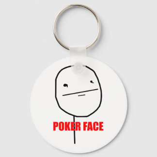 Llavero Meme de cara de póquer