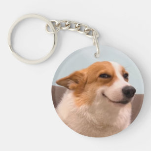 Llavero Meme de Corgi Sonriente de Keychain