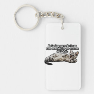 Llavero Meme de gato gracioso para gatitos y dueños de gat