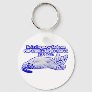 Llavero Meme de gatos enojados para propietarios de gatos
