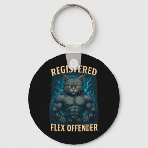 Llavero Meme de Gimnasio Funny del Delincuente Flex Regist