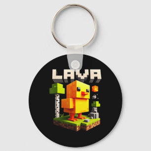 Llavero Meme de humor de jugador de pollo pixel divertido 
