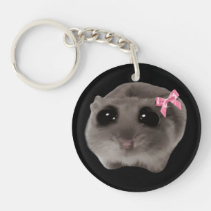 Llavero Meme de Keychain Coquette Sad Hamster