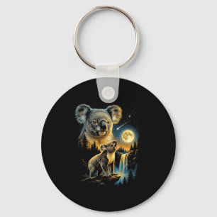 Llavero Meme de koala aullando a la luna divertido koala d