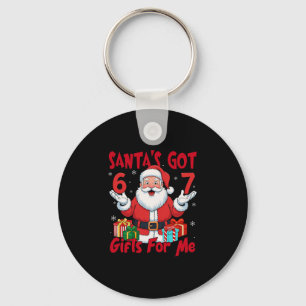 Llavero Meme de Santa Six Seven Navidad Meme Gen Z 