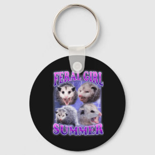 Llavero Meme divertidísimo del Chica Feral Summer Opossum