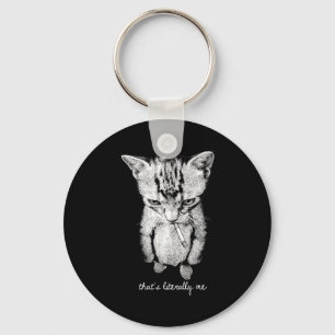 Llavero Meme divertido de gato enano fumando gatito de pie