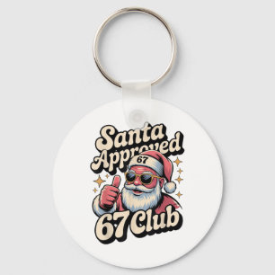 Llavero Meme divertido de Navidad 67 - Retro Santa aprobad