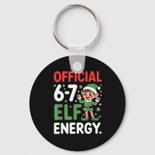 Llavero Meme divertido de Navidad 6-7 67 Energía de elfo H