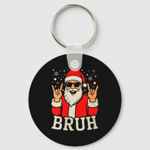 Llavero Meme divertido de Navidad para mujeres Bruh Santa