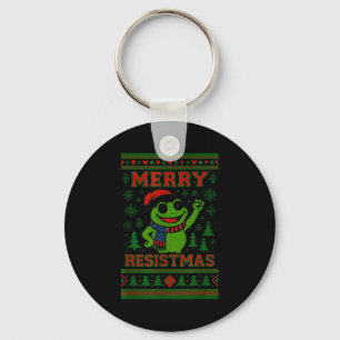 Llavero Meme divertido de rana de Navidad Resistmas Humor