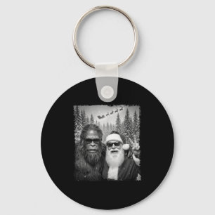 Llavero Meme Divertido de Sasquatch Selfie Genial con Sant