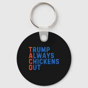 Llavero Meme Divertido de Taco Trump Siempre se Echa para 