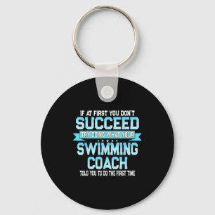 Llavero Meme Divertido Entrenador de Natación - Dicho Dive