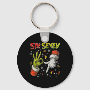 Llavero Meme Navideño Seis Siete Tendencia 67 Navidad Homb