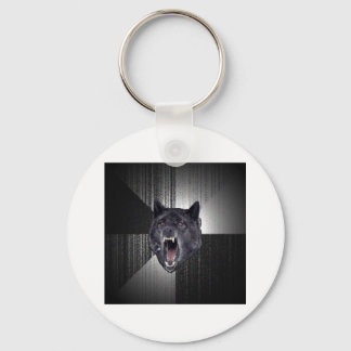 Llavero Meme para animales de aviso de lobo demencial