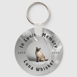 Llavero Memorable Cat Photo Circle Frame Art