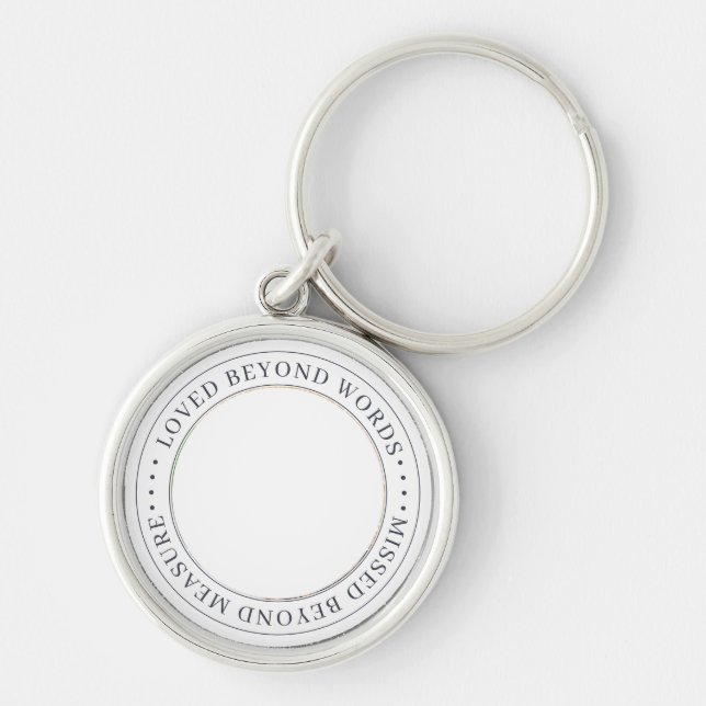 Llavero Memorial amado más allá de las palabras Elegante f (Frente)