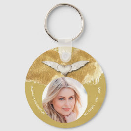 Llavero Memorial Angel Wings Keepsake Photo
