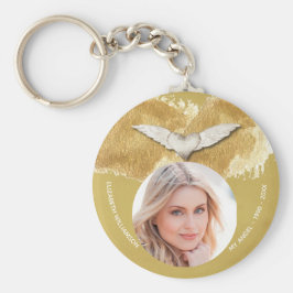 Llavero Memorial Angel Wings Keepsake Photo