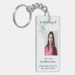 Llavero Memorial cristiano Keepsake Dragonfly Watercolor