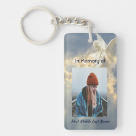 Llavero Memorial del Poema Keepsake Angel Sky Clouds