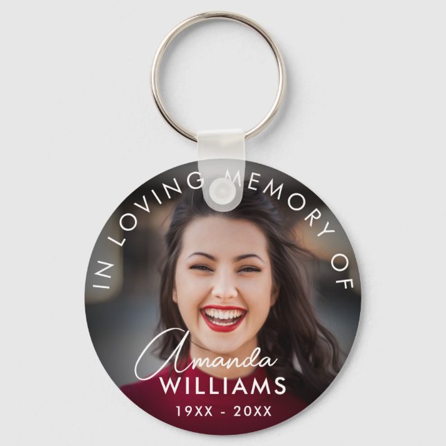 Llavero Memorial fotográfico manuscrito mantiene la memori (Anverso)