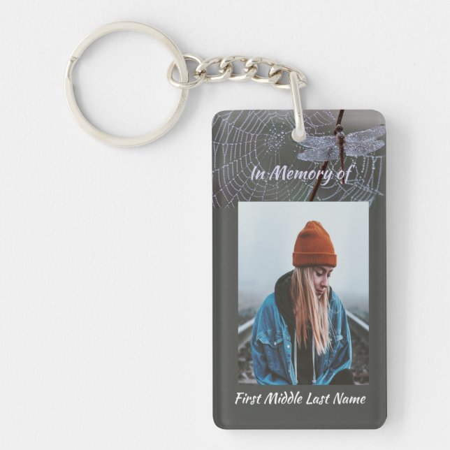 Llavero Memorial Keepsake  Card Dragonfly Dewdrops (Frente)