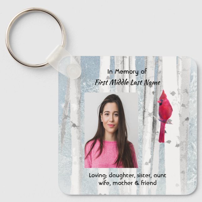 Llavero  Memorial Keepsake Cardinal Bird (Anverso)