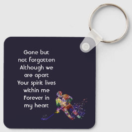 Llavero Memorial Keepsake Hockey Player Sport