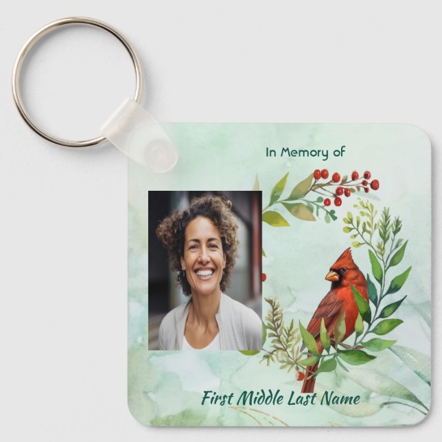 Llavero Memorial Keepsake Red Cardinal Bird (Anverso)