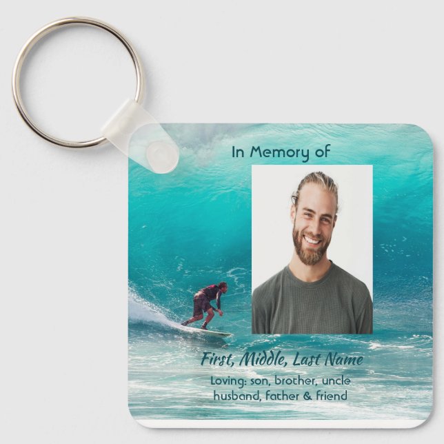 Llavero Memorial Keepsake  Wave Surfer Water (Anverso)