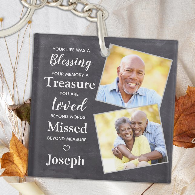 Llavero Memorial Rústico Recordatorio Personalizado 2 Foto (Subido por el creador)