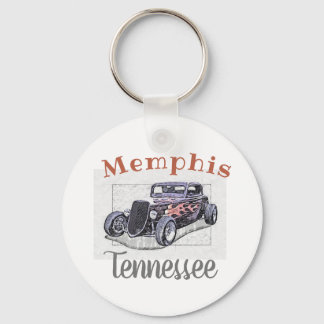 Llavero "Memphis Tennessee" Vintage Hotrod