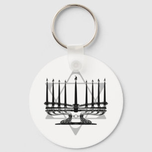 Llavero Menorah y estrella