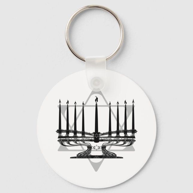 Llavero Menorah y estrella (Anverso)