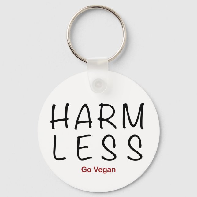 Llavero Menos daño - Vegan (Anverso)