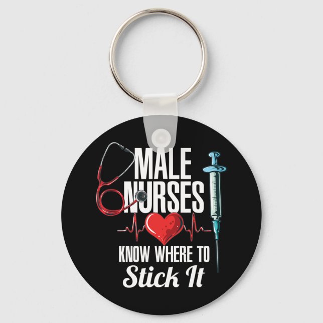 Llavero Mens Funny Carer Hospital Murse I Enfermera ¿Te gu (Anverso)