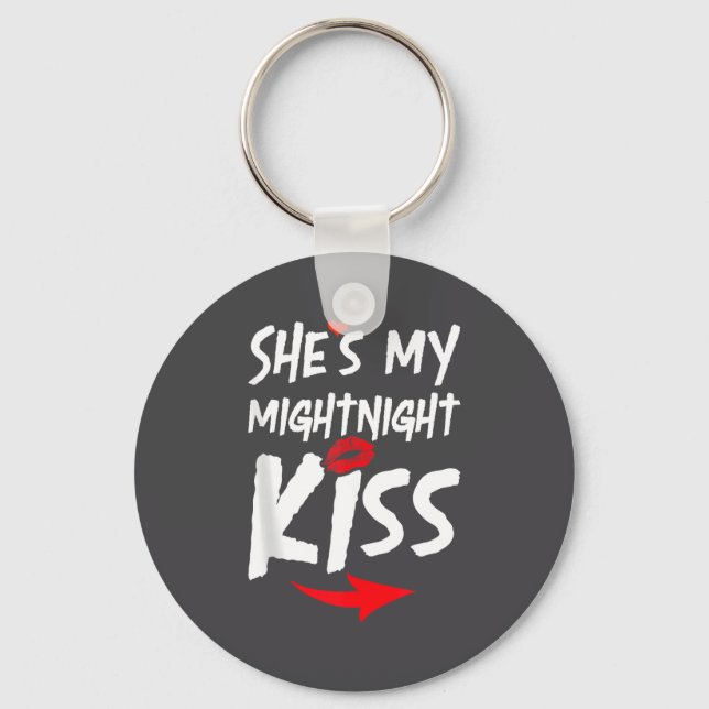 Llavero Mens She's My Midnight Kiss Happy New Year Matchin (Anverso)