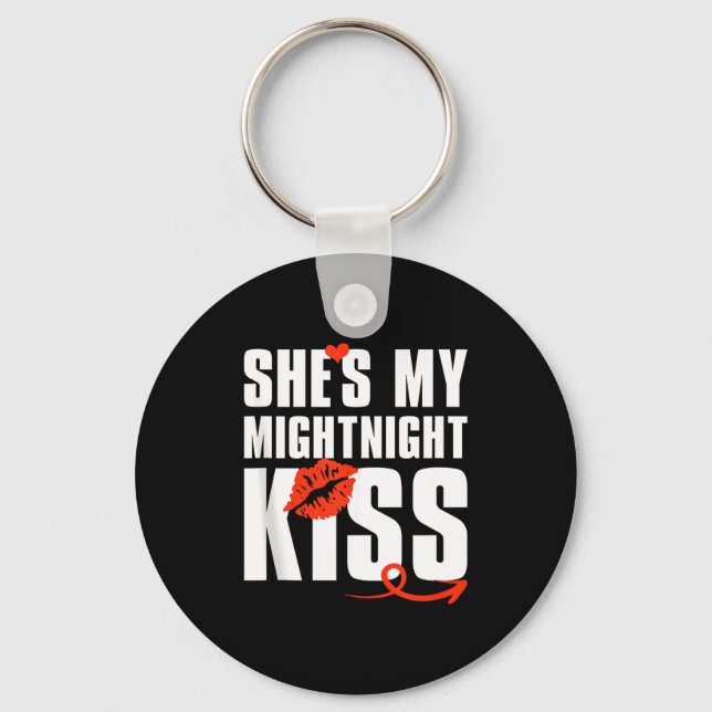Llavero Mens She's My Midnight Kiss Happy New Year Matchin (Anverso)