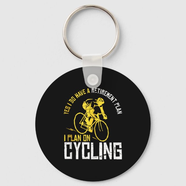 Llavero Mens Yes I Have A Retirement Plan Cycling - Funny  (Anverso)