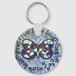 Llavero Mensaje de mariposa
